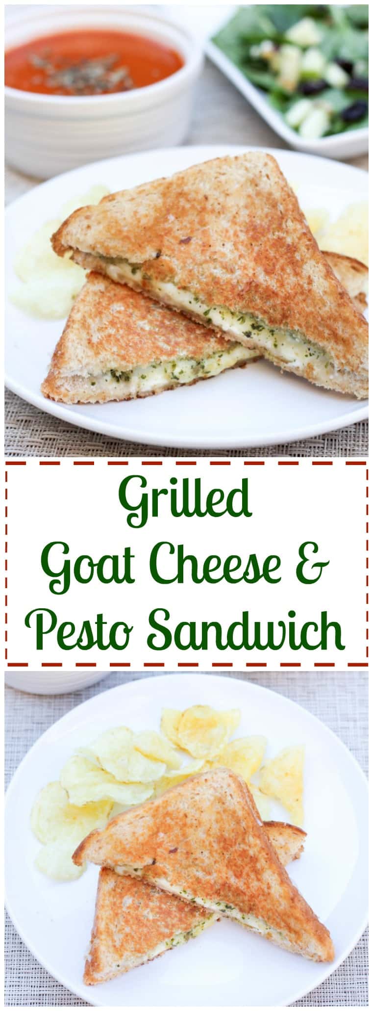 Grilled Goat Cheese and Pesto Sandwich